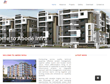 Tablet Screenshot of abodeinfra.com